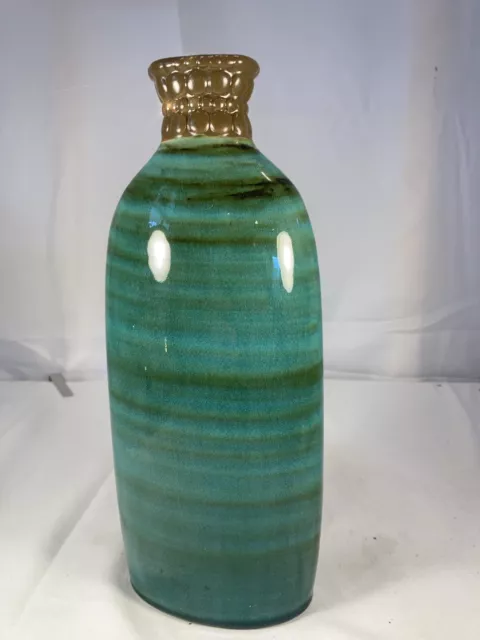 Ceramic Pottery Vase Hand Painted Earth Tones Zen Calming Meditation