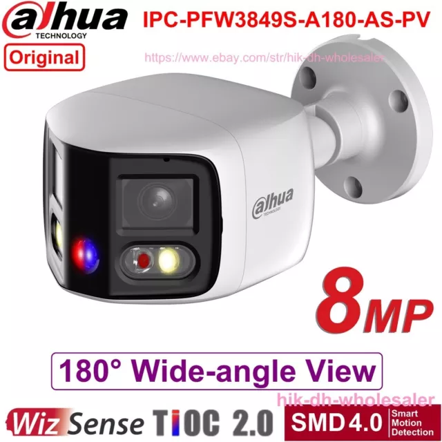 Dahua IPC-PFW3849S-A180-AS-PV 8MP 180° Panoramic TiOC SMD4  IP Camera 2-Way Talk