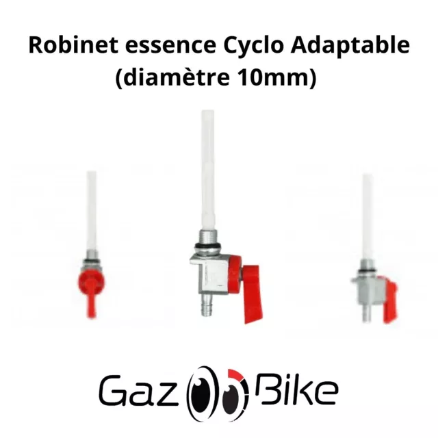 Robinet d'essence ADAPTABLE Cyclo Peugeot 103 SP-MVL (diam : 10mm) 1971 à 1988