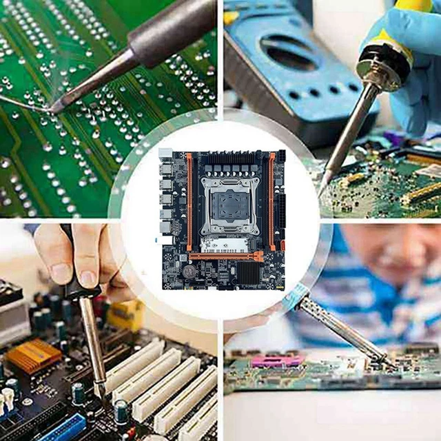 X99H MOTHERBOARD+E5 2680 V3 CPU B85 LGA2011-3 4X DDR4 REG ECC Slots M ...