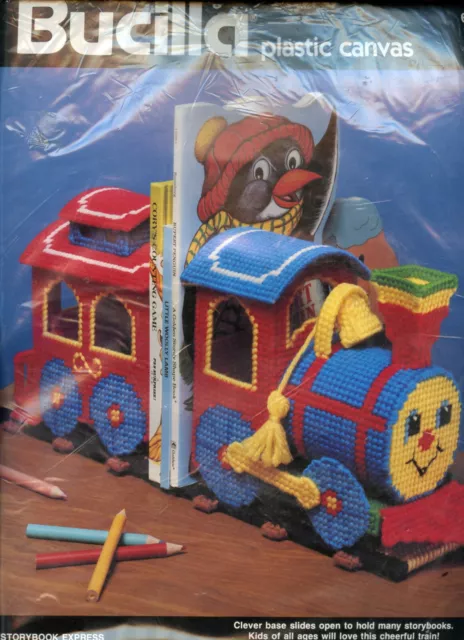 StoryBook Express - Book Holder - Plastic Canvas Kit - 14 x 6 1/2" - 1990 OPENED