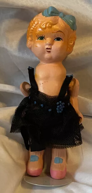 Vintage 6" Celluloid String Jointed Doll Made in Occupied Japan