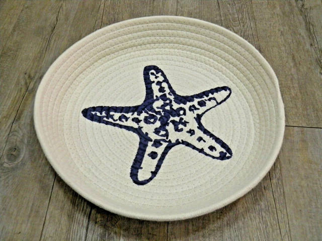 Panier portapane Centre de Table Corde Tressée Mer Bol