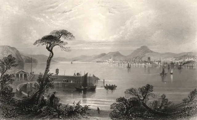 Dundee, from the opposite side of the Tay. Scotland. BARTLETT c1840 old print