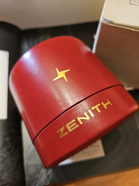 LATE 60s ZENITH 421 RED VINTAGE WATCH BOX SCATOLA OROLOGIO UHRENBOX CHRONOGRAPH 3