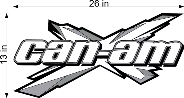 CAN-AM X Logo / WHITE / 26" Vinyl ATV Recreational Graphic UTV Decal