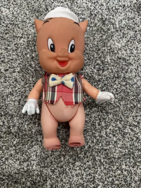 Vintage Porky Pig Dakin Looney Tunes Warner Bros Vinyl Figure Doll