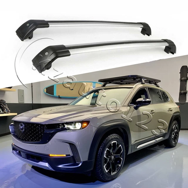 Barres de toit Transversales pour Mazda CX-90 2025 Fer Argent ABE