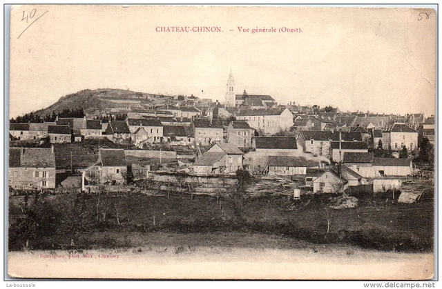 58 CHATEAU CHINON - vue generale ouest