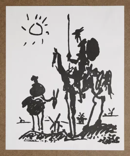 Pablo Picasso   Don Quixote  Original Limited Edition Signed in Plate Lithograph