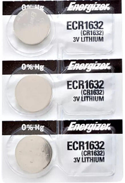 3 x Energizer CR1632 Batteries, Lithium Battery 1632 | Shipped from Canada