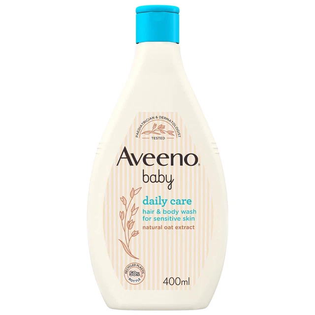Aveeno Baby Daily Care Hair & Body Wash Sensitive Skin Natural Oat Extract 400Ml
