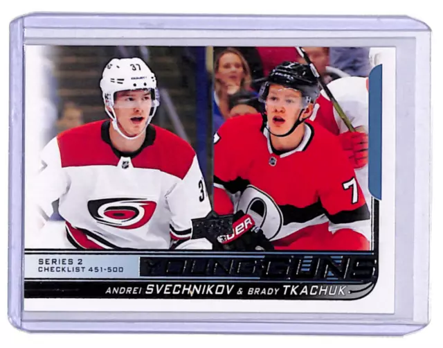 2018-19 Upper Deck A. Svechnikov / B. Tkachuk Young Guns Checklist #500 RC