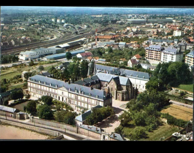 NEVERS (58) POMONA FACTORY, STATION & CONVENT in aerial view circa 1970
