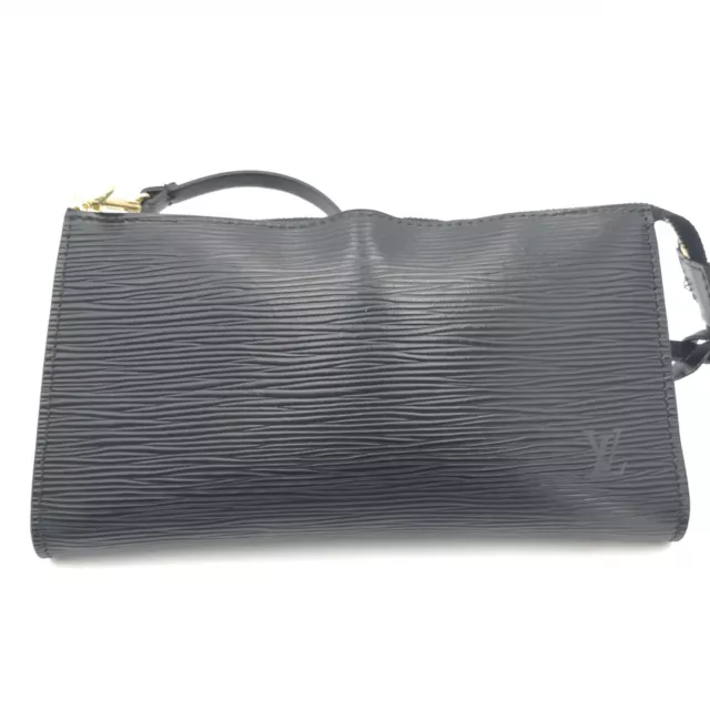Louis Vuitton Epi Monceau Leather Leather Black Handbag 756