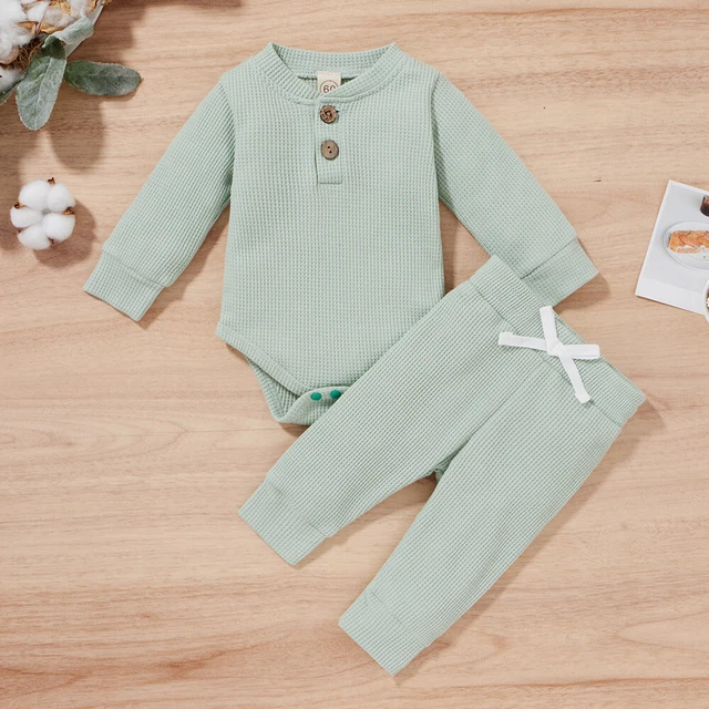 Tuta neonato neonato a maniche lunghe tuta + pantaloni lunghi set abiti 4