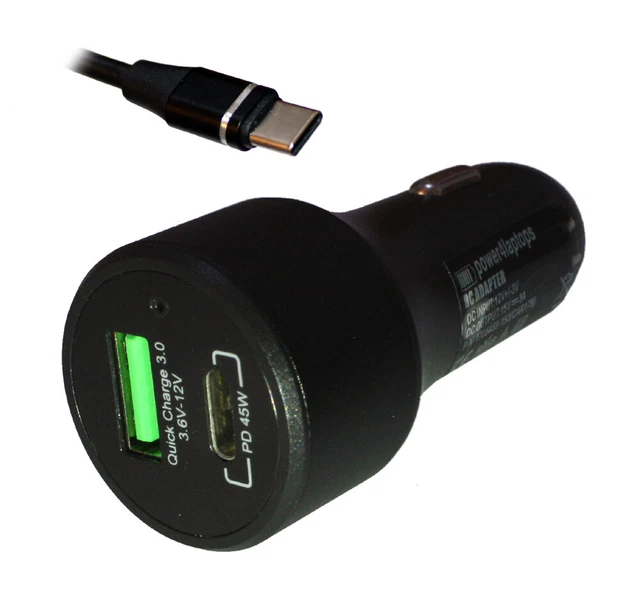 DELL LATITUDE 7490 Compatible Laptop Power DC Adapter Car Charger 72.