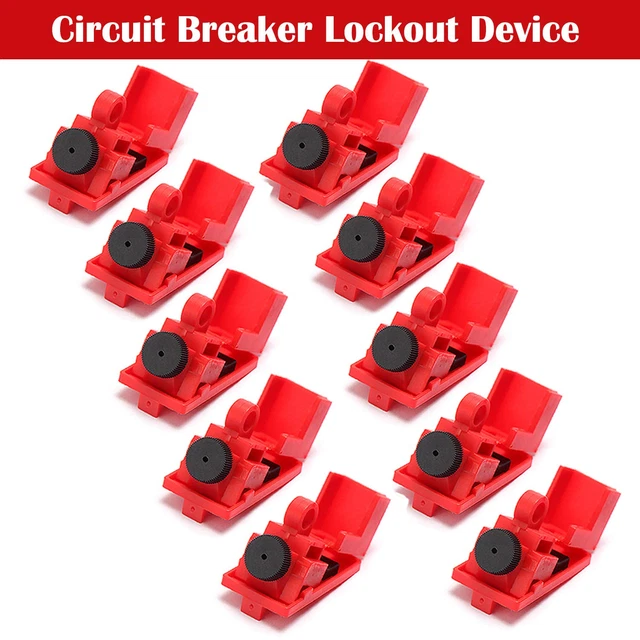 CIRCUIT BREAKER LOCKOUT Device - Lockout Tagout Kit 10 PCS Universal ...