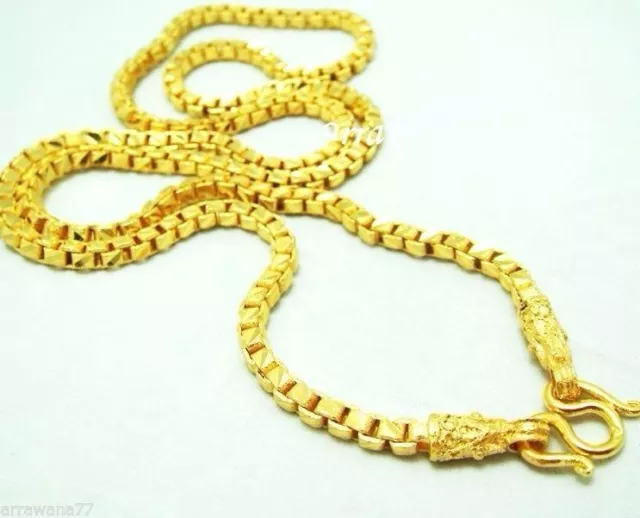 Chain 22K 23K 24K THAI BAHT GOLD GP NECKLACE 24"  29.5 Grams Jewelry N97