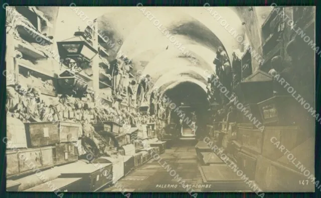 Palermo città Catacombe dei Cappuccini Mummia Foto cartolina MT2672