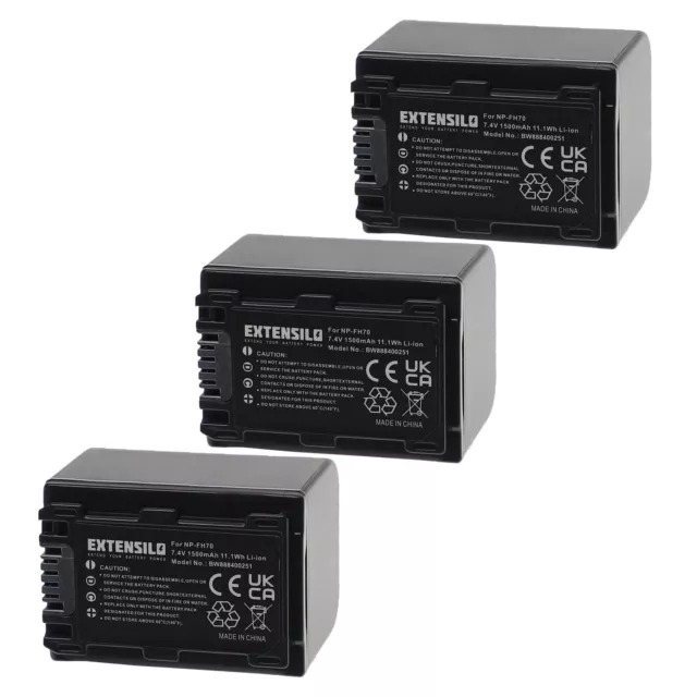 3x Batería para Sony DCR-SR82E DCR-SR82 DCR-SR85 DCR-SR82C DCR-SR90E 1500mAh