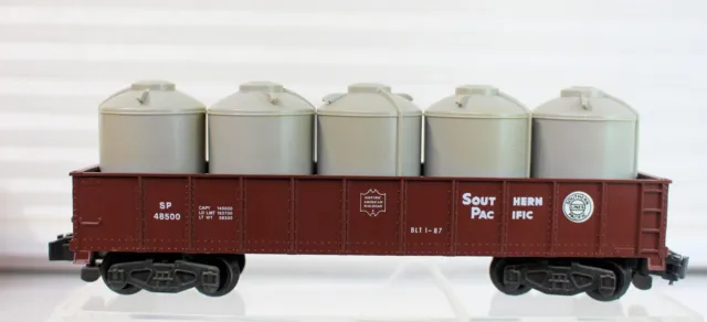 American Flyer Southern Pacific 1986 Gondola &5 Canisters by Lionel 6-48500
