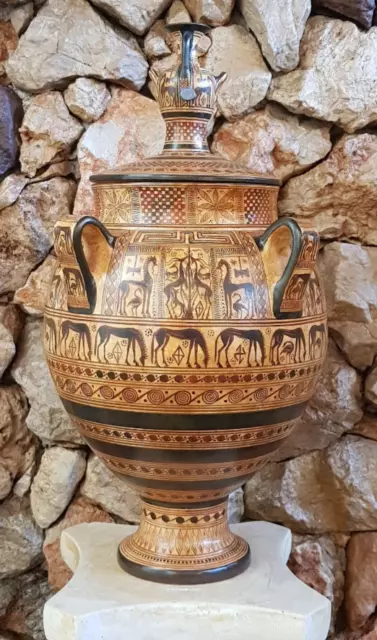 The Dipylon Krater Geometric Period Vase Ancient Greek Pottery Museum Copy