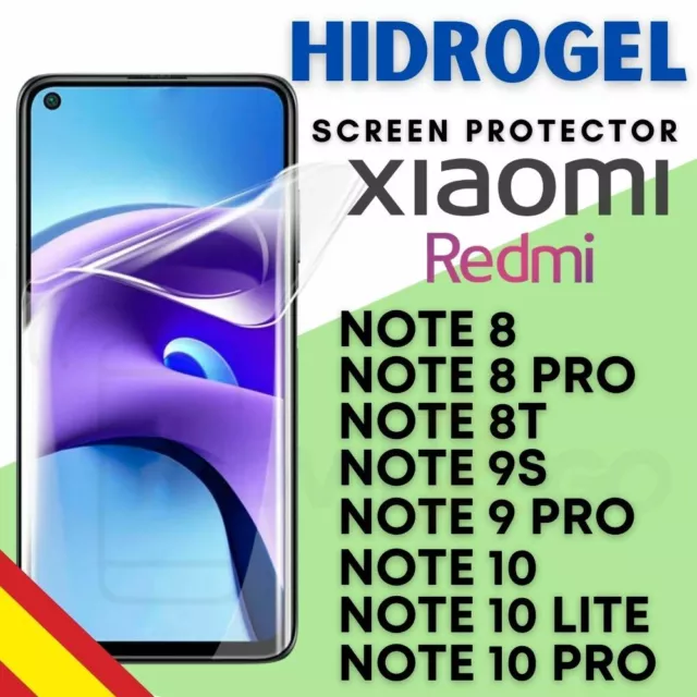 PROTECTOR DE PANTALLA Hidrogel Irrompible Xiaomi Redmi Note 8 9 9S 10 Pro  Lite EUR 2,89 - PicClick IT
