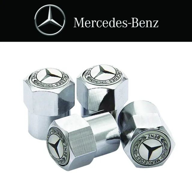 Mercedes Benz x4 Metall Staub Luftventil Reifenschaftkappen PASSEND FÜR ALLE Modelle - A C E-Klasse