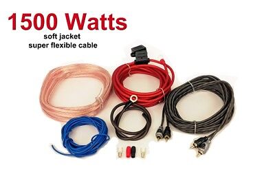Connects2 Connects2 Pro Series 4 Awg Jauge 1000W Amplificateur Kit Câblage Fast Dispacthed 