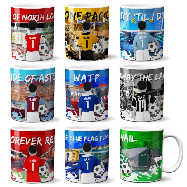 Personalised Boys Football Mug Childrens Cup Dad Birthday Valentines Day Gift CF