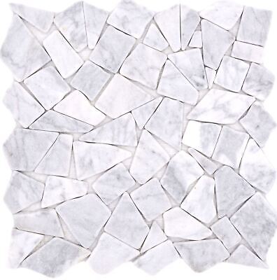 Mosaico de piedra natural mármol blanco carrara mate pared suelo cocina baño WC 44-30-2030_b