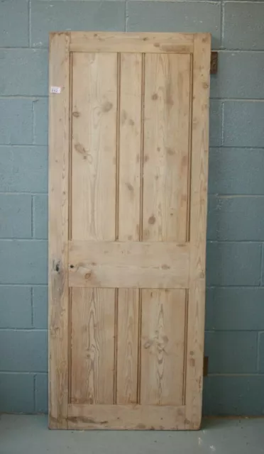 Door 29" x 74 1/4"   Pine Victorian Door Wooden 4 Panel Internal ref 242A