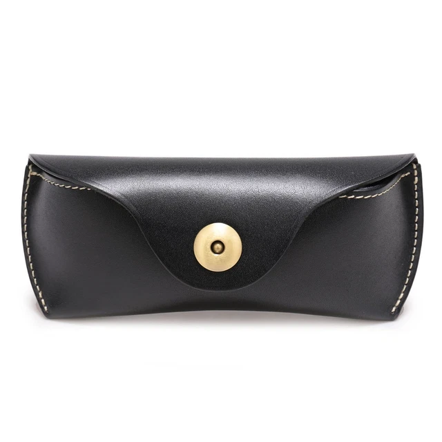 Unisex Handmade Genuine Leather Eyeglass Case Vintage Sunglasses Eyewear Protec