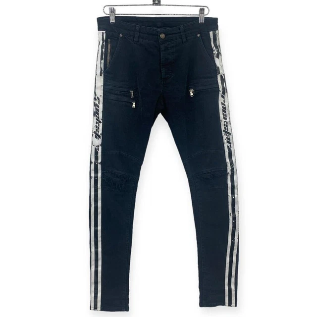 ROCKSTAR SUSHI ORIGINAL Skinny Jeans Mens Size 30 Black Stripes