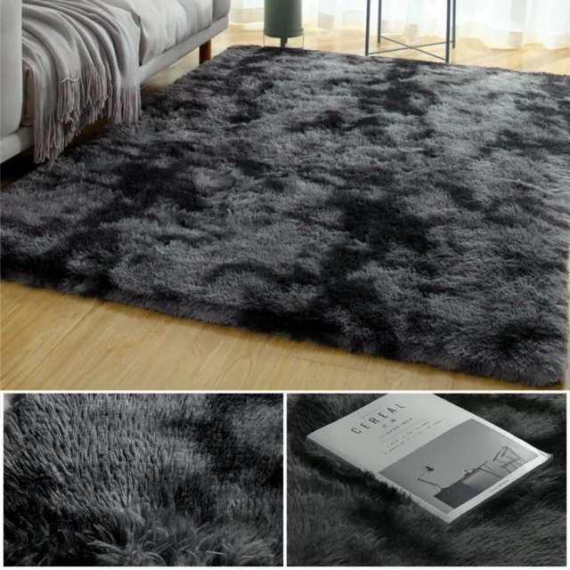 Large Fluffy Rugs Anti-Slip Shaggy Rug Super Soft Mat Living Room Bedroom Carpet