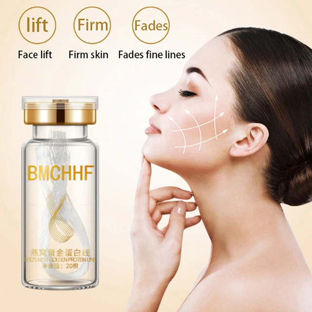 20 pz filo linee senza ago linea fibroina essenza collagene viso ThAGH7