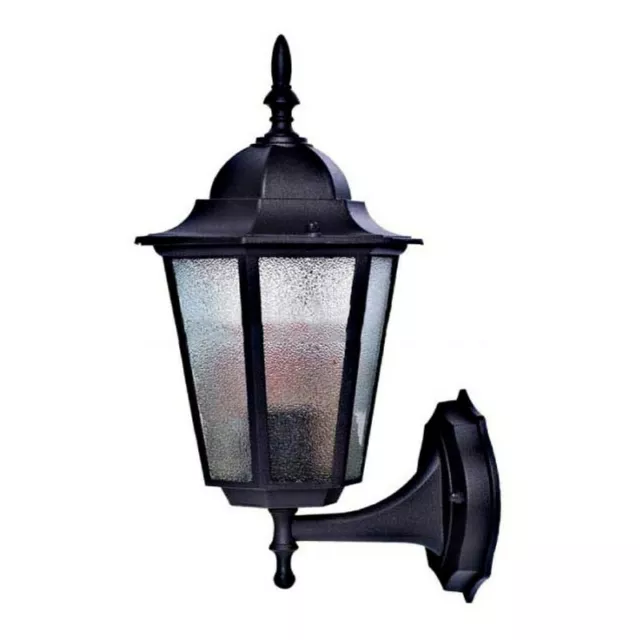 Farol de pared exterior color negro con base E27