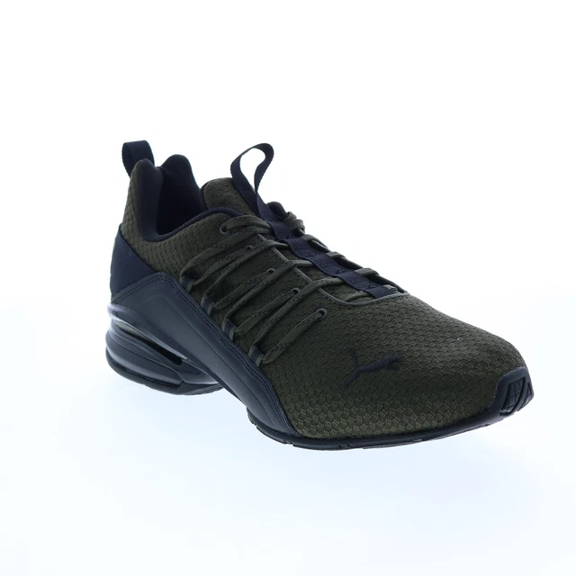 Puma Axelion Winter Trail 37677902 Mens Green Canvas Athletic Hiking Shoes