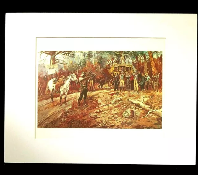 Charles M Russell "The Hold Up" 11 x 14 Matted Western Print
