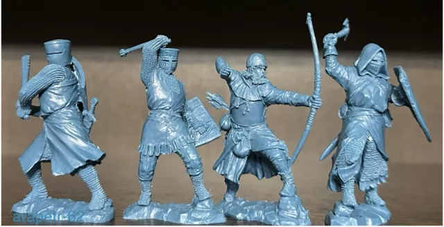 PUBLIUS Crusaders Knights Runcraft series 4 figures Toy Solders 1:32 New release