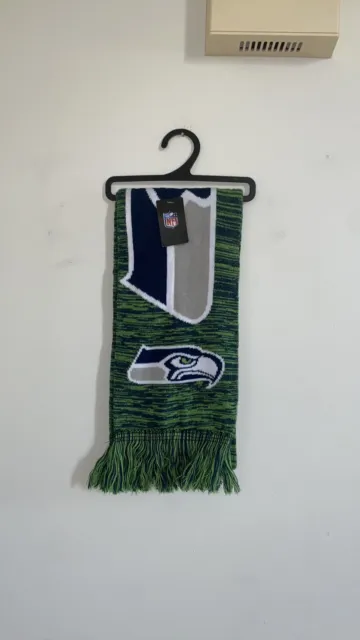 NFL Forever Collectibles Seattle Seahawks Scarf Double Sided Blue & Green WS604