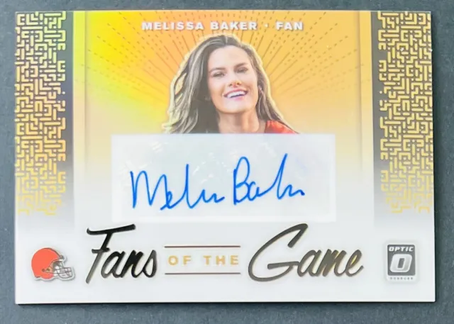 MELISSA BAKER 2019 Optic FANS OF THE GAME AUTO /25 Browns