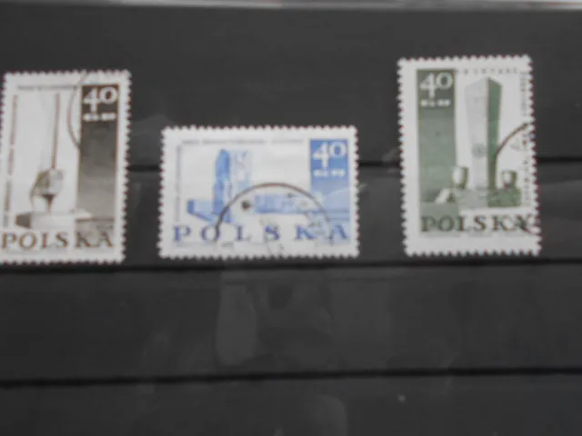 Briefmarken Polen Polska 1967 Mi-Nr. 1790 - 1792 Denkmäler gestempelt