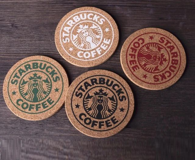 4pcs New Starbucks Coaster Cork Cup Mat Coffee Mug Heat Insulation Pads 4 Colors