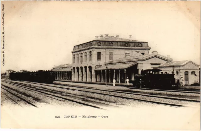 PC VIETNAM TONKIN HAIPHONG GARE RAILWAY STATION INDOCHINA (a40002)