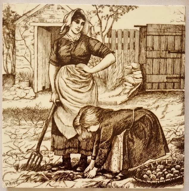 Mintons Tile, Village Series , William Wise, Date 1885.