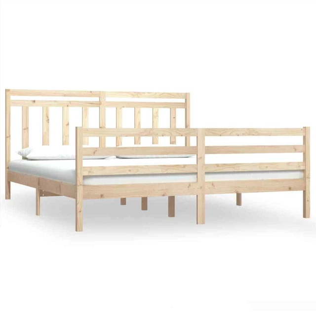 BED FRAME SOLID Wood 180x200 cm Super King Size £165.86 PicClick UK