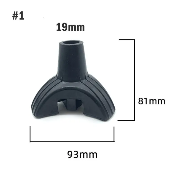 Nonslip Crutch Tips with Six Points for Anti Skid Performance on Any Surface
