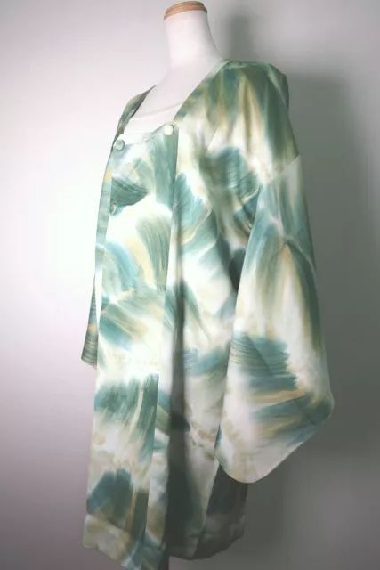 8562G1 Silk Vintage Japanese Kimono Haori Jacket Wave